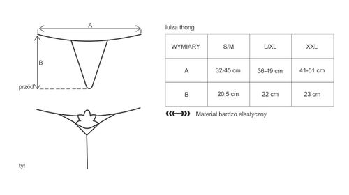 Erotyczne Stringi - Obsessive Luiza L/XL na Arena.pl