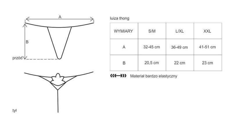 Erotyczne Stringi - Obsessive Luiza S/M zdjęcie 5