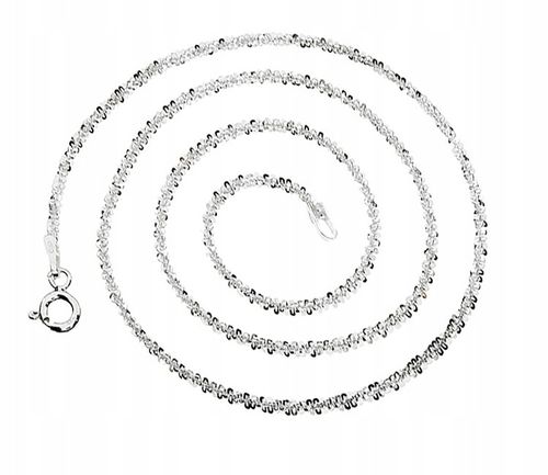 ŁAŃCUSZEK SREBRNY NASZYJNIK DAMSKI ŚLICZNY BŁYSZCZĄCY NA PREZENT + GRATIS na Arena.pl