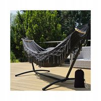 HAMAK BOHO XXL ze STELAŻEM stelaż do hamaka STOJAK na HAMAK 2 OSOBOWY 250kg