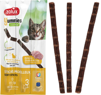 ZOLUX INDYK WĄTRÓBKA YUMMIES miękkie pałeczki przysmak kota nagroda 3 szt.