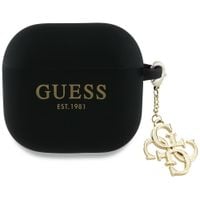guess gua4lecg4k airpods 4 cover czarny/black silicone 4g