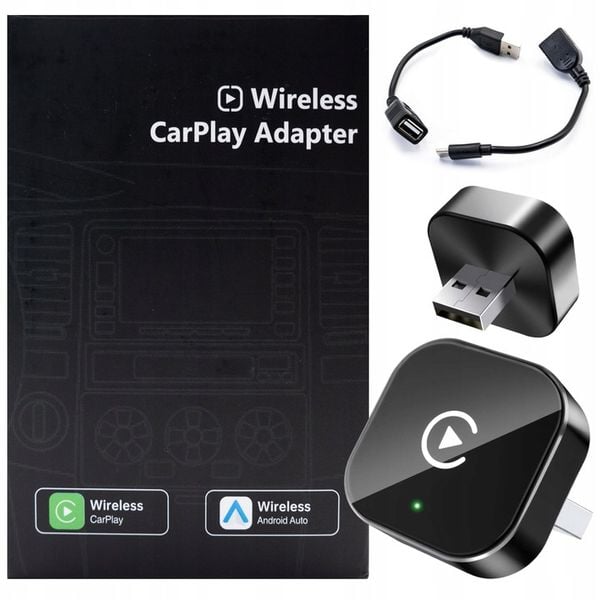 CarPlay Android Auto adapter Plug&Play bezprzewodowy moduł USB iOS zdjęcie 1