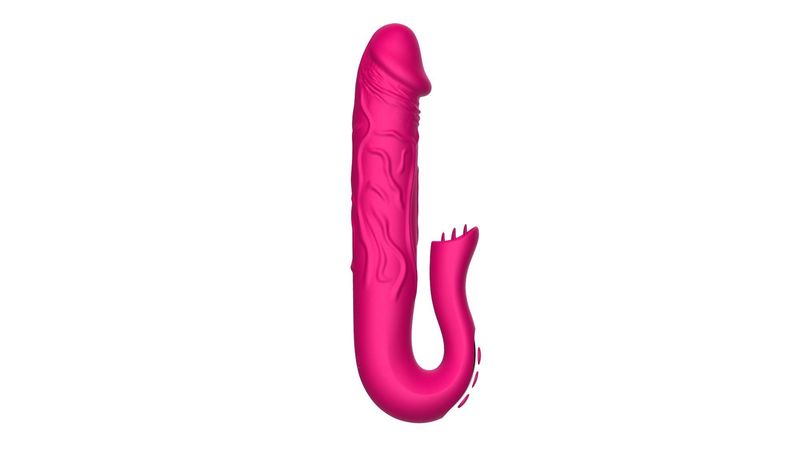 Realistic Tongue Stimulating Dildo Vibrator zdjęcie 2