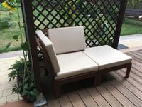 Poduszka ogrodowa na skrzynkę drewniana siedzisko lub oparcie 60x40x8 cm