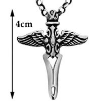 SREBRNY WISIOR MĘSKI KRZYŻ OKSYDOWANY PRÓBA SREBRA 925 MIECZ