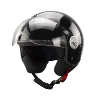 Kask na skuter motocyklowy otwarty BB 592 M czarny połysk
