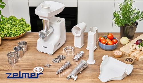 MASZYNKA DO MIELENIA MIĘSA ZELMER Z SZATKOWNICĄ I WYCISKARKA DO POMIDORÓW na Arena.pl
