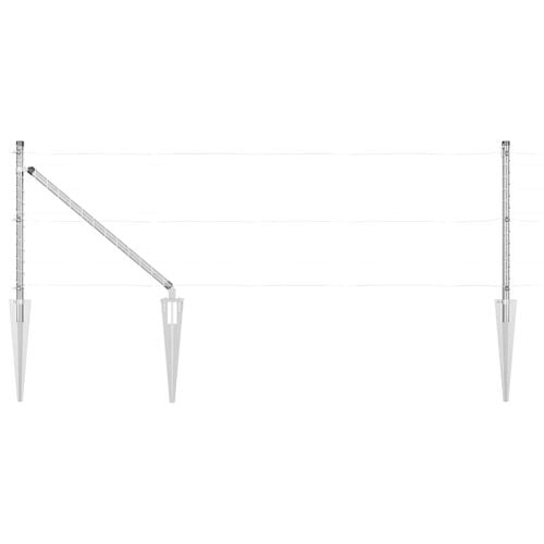 Słupek ogrodzeniowy. 26 pcs Srebrny 3.2 x 3.2 x 60 cm Stal na Arena.pl