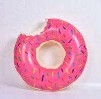 KOŁO DMUCHANE DO PŁYWANIA Duże 110 cm Różowy Donut Materac na Basen