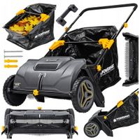 Zbieracz do liści TRAWY ręczny ZAMIATARKA kosz 100L REGULACJA WYSOKOŚCI