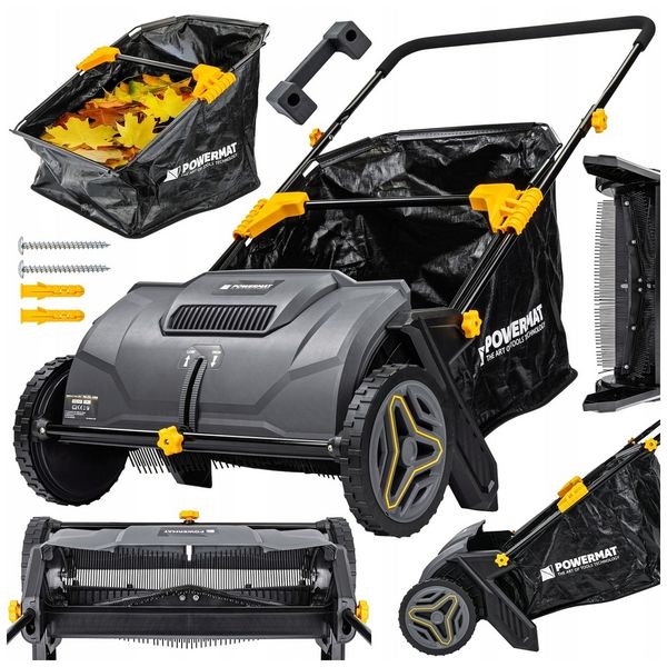 Zbieracz do liści TRAWY ręczny ZAMIATARKA kosz 100L REGULACJA WYSOKOŚCI zdjęcie 1