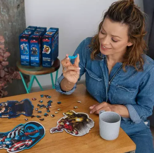 Puzzle drewniane 160 elementów. Nieustraszony Kapitan Ameryka na Arena.pl