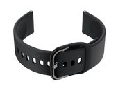 Pasek gumowy do smartwatch 20mm - czarny/czarny