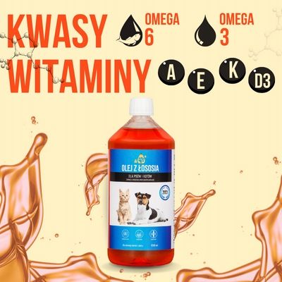 LAB V Olej z łososia dla psów i kotów 1000ml na Arena.pl