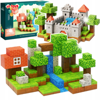 KLOCKI MAGNETYCZNE KOSTKI PIKSELE 3D KONSTRUKCYJNE BUDOWLANE MINECRAFT 154