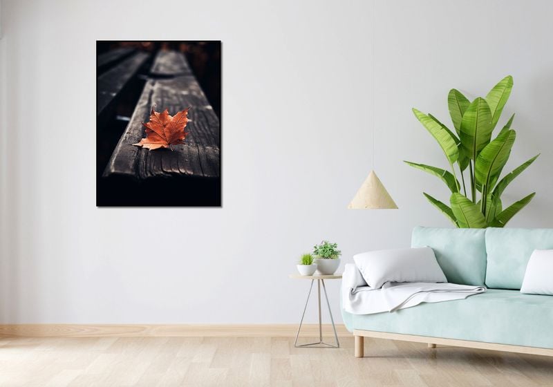 Plakat 75x100cm Pojedynczy Liść zdjęcie 4