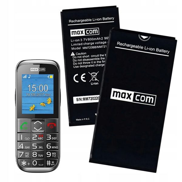 NOWA ORYGINALNA BATERIA DO MAXCOM MM720 MM721 MM720BB MM721BB zdjęcie 1