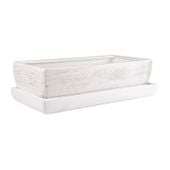 Kaktusiarka Ceramiczna 27cm doniczka jasny beton eco