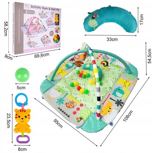 MATA EDUKACYJNA DLA NIEMOWLĄT INTERAKTYWNA 5W1 DUŻA DŻUNGLA na Arena.pl