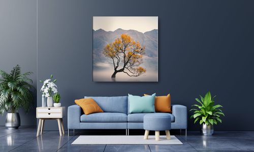 OBRAZ NA PŁÓTNIE 022 Drzewo we mgle 40x40cm na Arena.pl