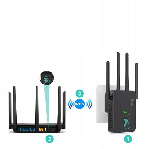 WZMACNIACZ SYGNAŁU WI-FI MOCNY REPEATER 1200MB/S 2.4GGHZ 5GHZ DWUZAKRESOWY na Arena.pl