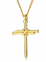 Krzyż Gwoździe z Krzyża Pańskiego Golgota Męka GLD