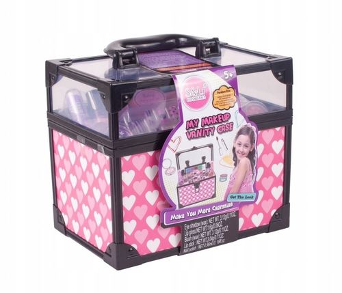 KUFEREK KOSMETYKÓW Zestaw do MAKIJAŻU I PAZNOKCI DLA DZIEWCZYNKI DOMOWE SPA na Arena.pl