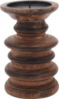 ŚWIECZNIK DREWNIANY BRĄZOWY H&S 16 cm