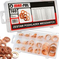 ZESTAW PODKŁADEK MIEDZIANYCH 160EL.