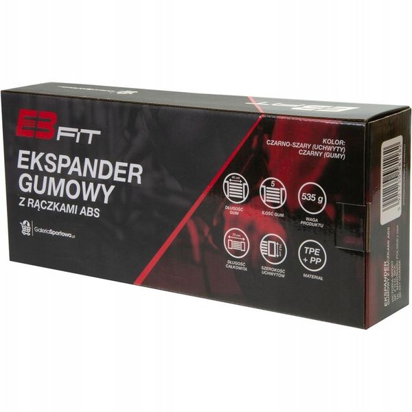 EKSPANDER DO ĆWICZEŃ TRENINGOWY GUMOWY 5 SPRĘŻYN zdjęcie 4