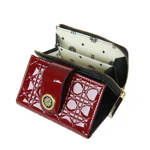 monnari portmonetka skóra naturalna czerwony na Arena.pl