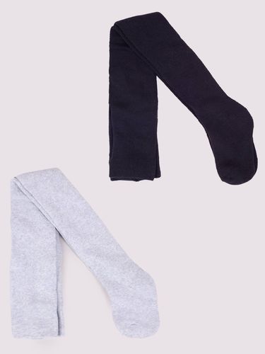 Rajstopy dziecięce bawełniane frotte szaro-czarne 2PAK 116-122 YOCLUB na Arena.pl