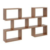 Regał ścienny, półka wisząca, 127x18x80 cm, orzech, mat | TYLETEGOTU