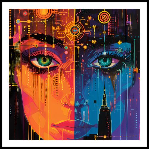 Plakat 60x60cm Cyfrowa Psyche na Arena.pl