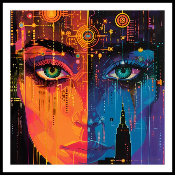 Plakat 60x60cm Cyfrowa Psyche zdjęcie 3