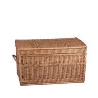 Kufer z wikliny skrzynia z wiekiem kosz na bieliznę i zabawki 70x43 H44 cm