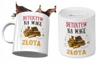Dla Detektywa Zestaw Kubek + Skarbonka Na Prezent Z Nadrukiem Ze Zdjęciem