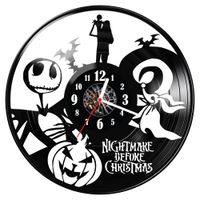 Zegar ścienny z płyty winylowej Nightmare Before Christmas 1241.14