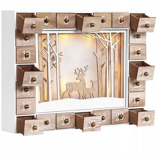 KALENDARZ DREWNIANY ADWENTOWY KRAJOBRAZ LED na Arena.pl