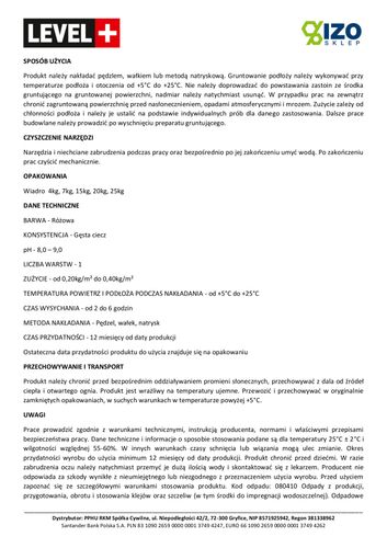 Grunt Betonkontakt 60kg Pod Tynki Level+06 na Arena.pl