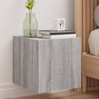 Ścienne szafki TV z LED, 2 szt, szary dąb sonoma, 30,5x35x30 cm