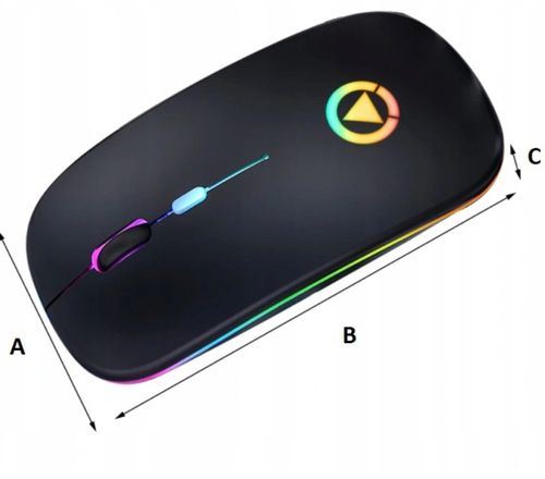 LEKKA MYSZ BEZPRZEWODOWA DO LAPTOPA PODŚWIETLANA RGB DO SZKOŁY PRACY CICHA na Arena.pl