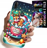 ETUI DO MOTOROLA MOTO E6 PLUS - RENIFER Z PIERNIKIEM MERRY CHRISTMAS