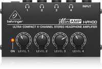 Behringer HA400 4-kanałowy kompaktowy wzmacniacz słuchawkowy stereo