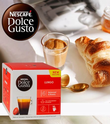 Kawa kapsułki NESCAFE DOLCE GUSTO LUNGO 16 sztuk + GRATIS videobook na Arena.pl