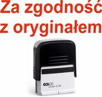 PIECZĄTKA - ZA ZGODNOŚĆ Z ORYGINAŁEM - tanio