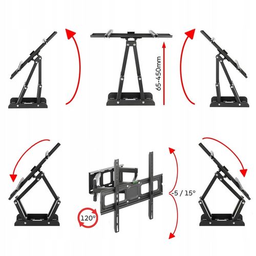 Uchwyt do Telewizora Mocny Wieszak Obrotowy do TV 32-60 cali LCD LED na Arena.pl