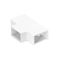 Kwadratowa biała listwa PVC 25x16 mm z kolankiem i trójnikiem 4 sztuki praktyczny zestaw do montażu
