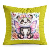 PODUSZKA ŻÓŁTA PREZENT - ZWIERZĘTA PANDA